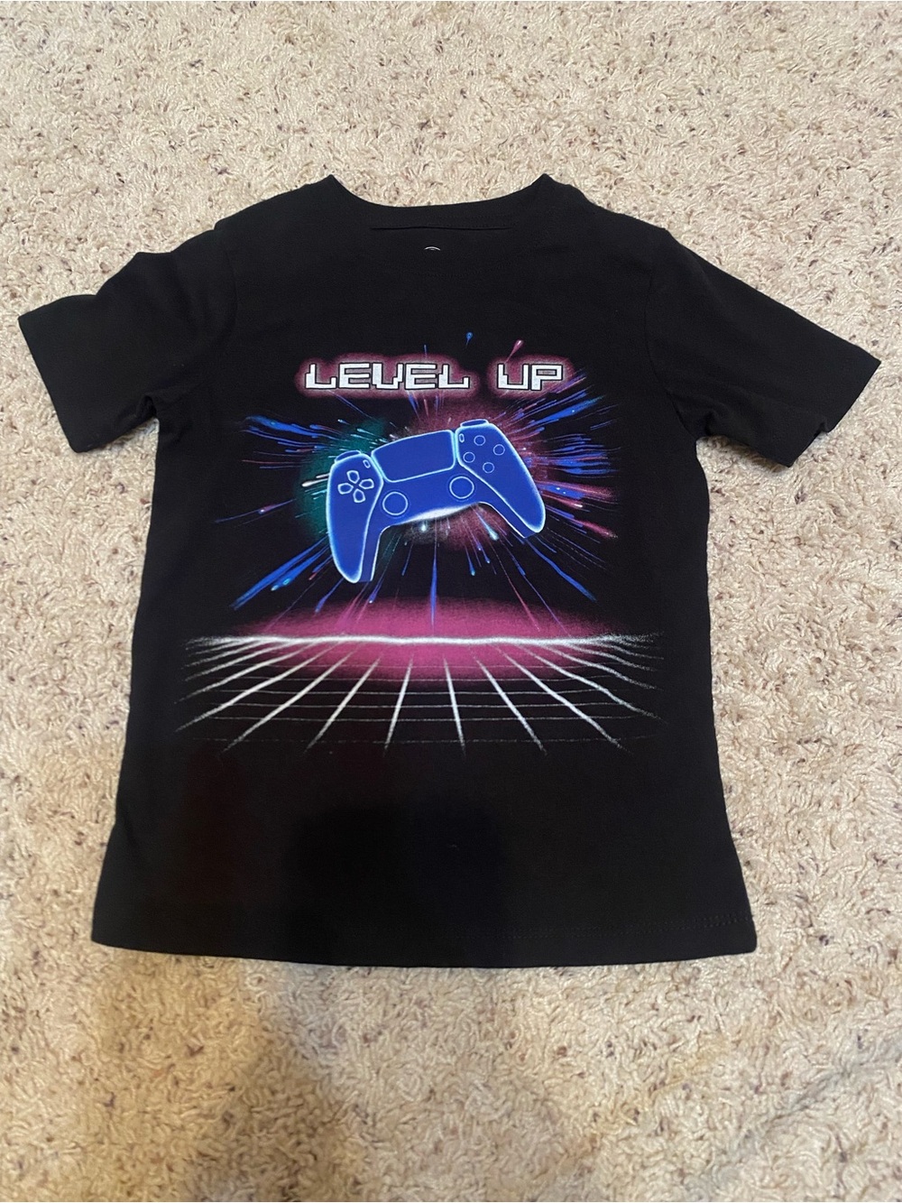 NWOT wonder nation Black 'Level Up' Graphic 5T
